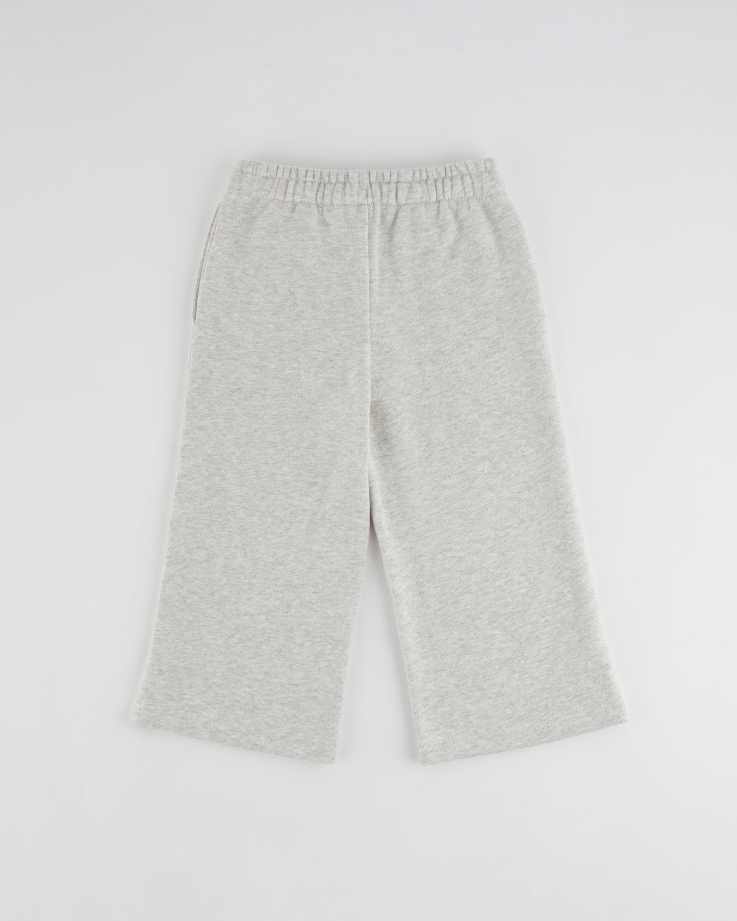 Mini Varsity Straight Leg Sweatpants - Light Grey Melange/Dark Cherry