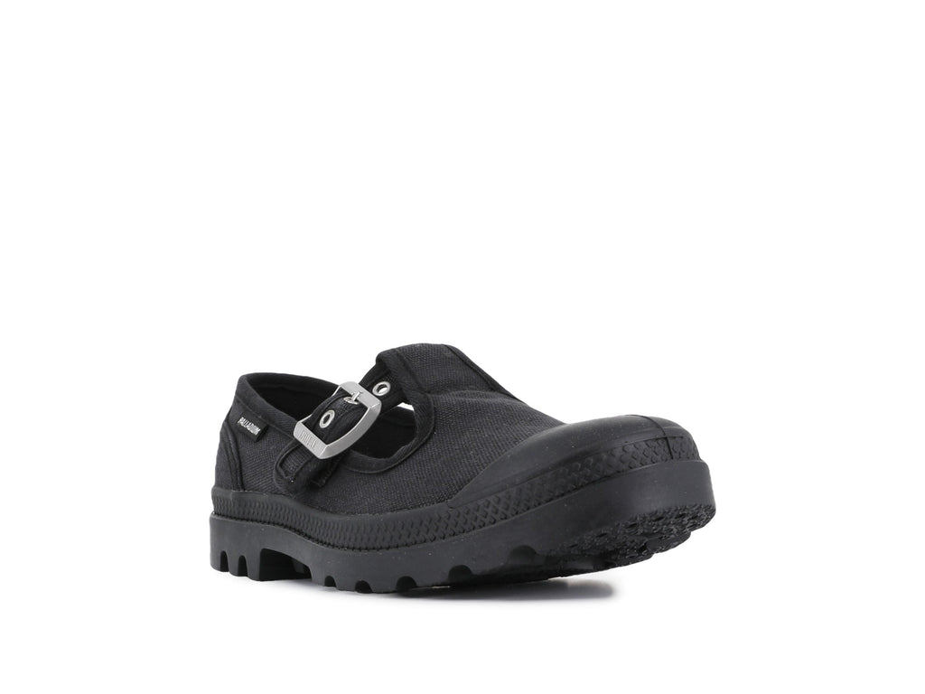 PAMPA MARY-JANE WASHED BLACK - Palladium