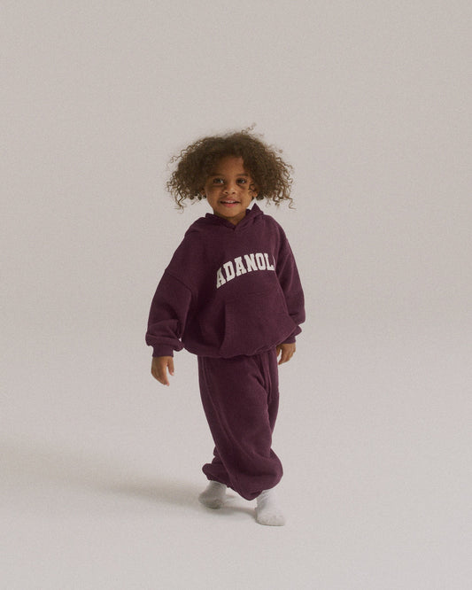 Mini Varsity Sweatpants - Dark Cherry