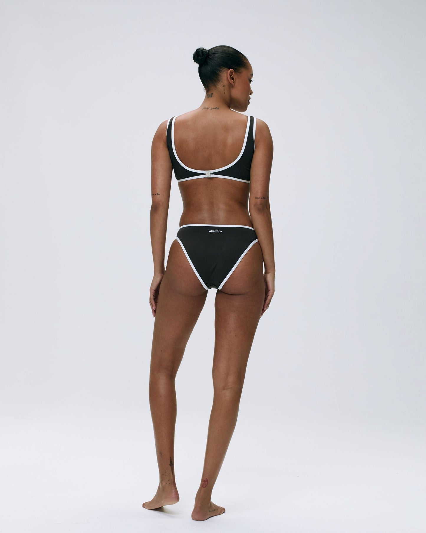 Contrast Scoop Bikini Top - Coffee Bean/Marshmallow White