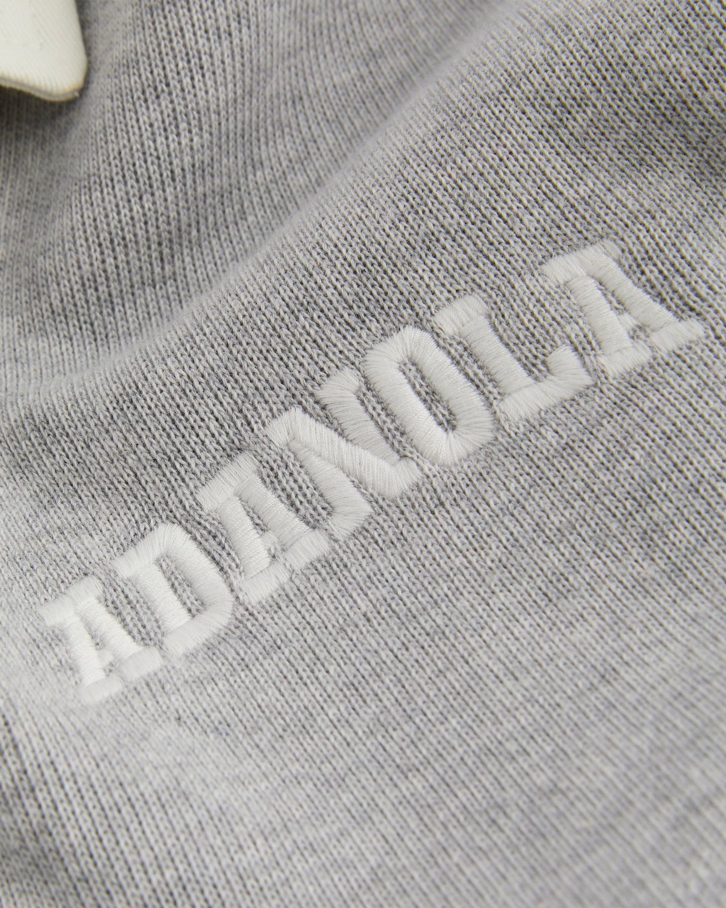 Varsity Oversized Rugby Top - Light Grey Melange/Marshmallow White