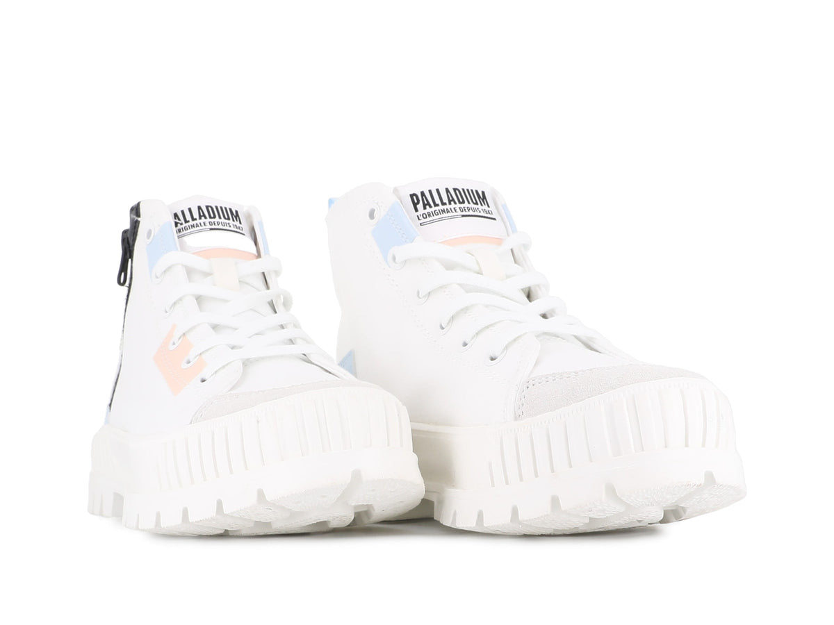 PALLASHOCK BACKZIP 2 STAR WHITE - Palladium