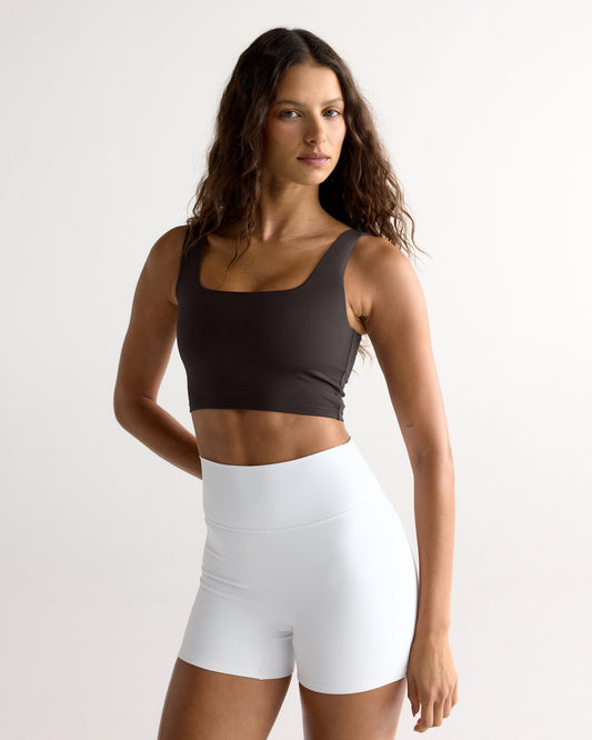 Ultimate Square Neck Bra - Coffee Bean