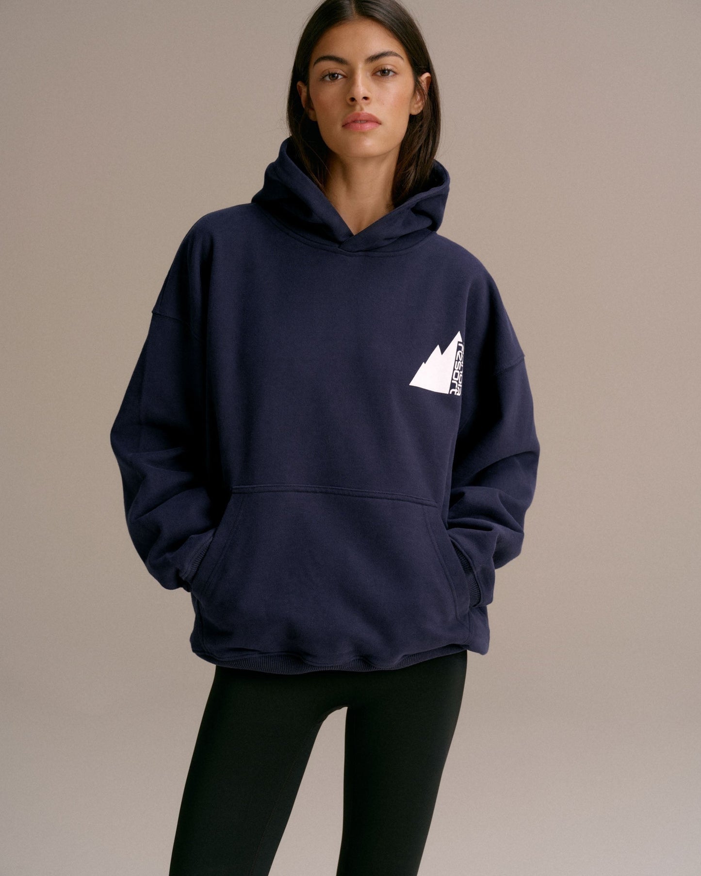 Peaks Oversized Hoodie - Navy Blue