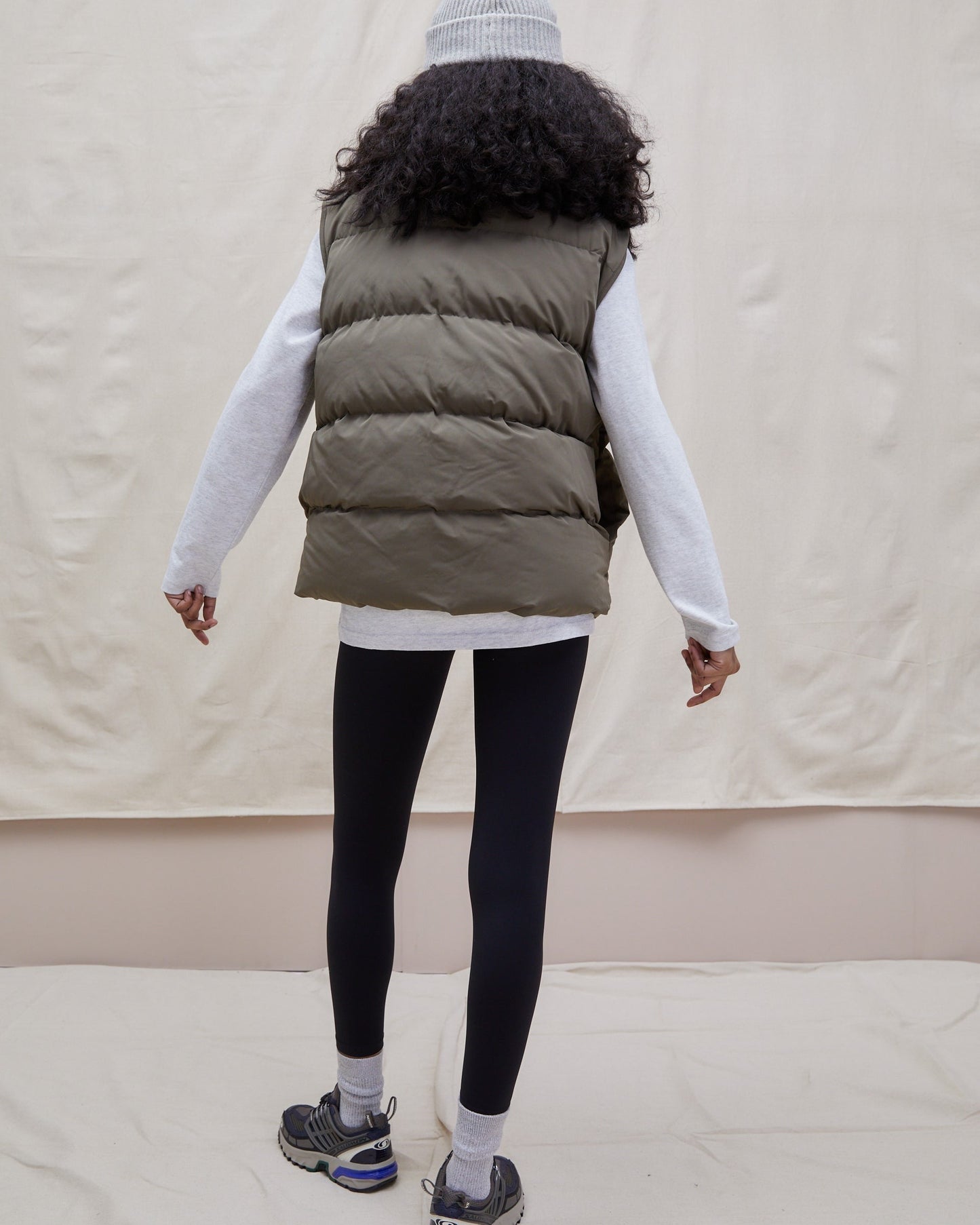 Boxy Gilet - Khaki Green