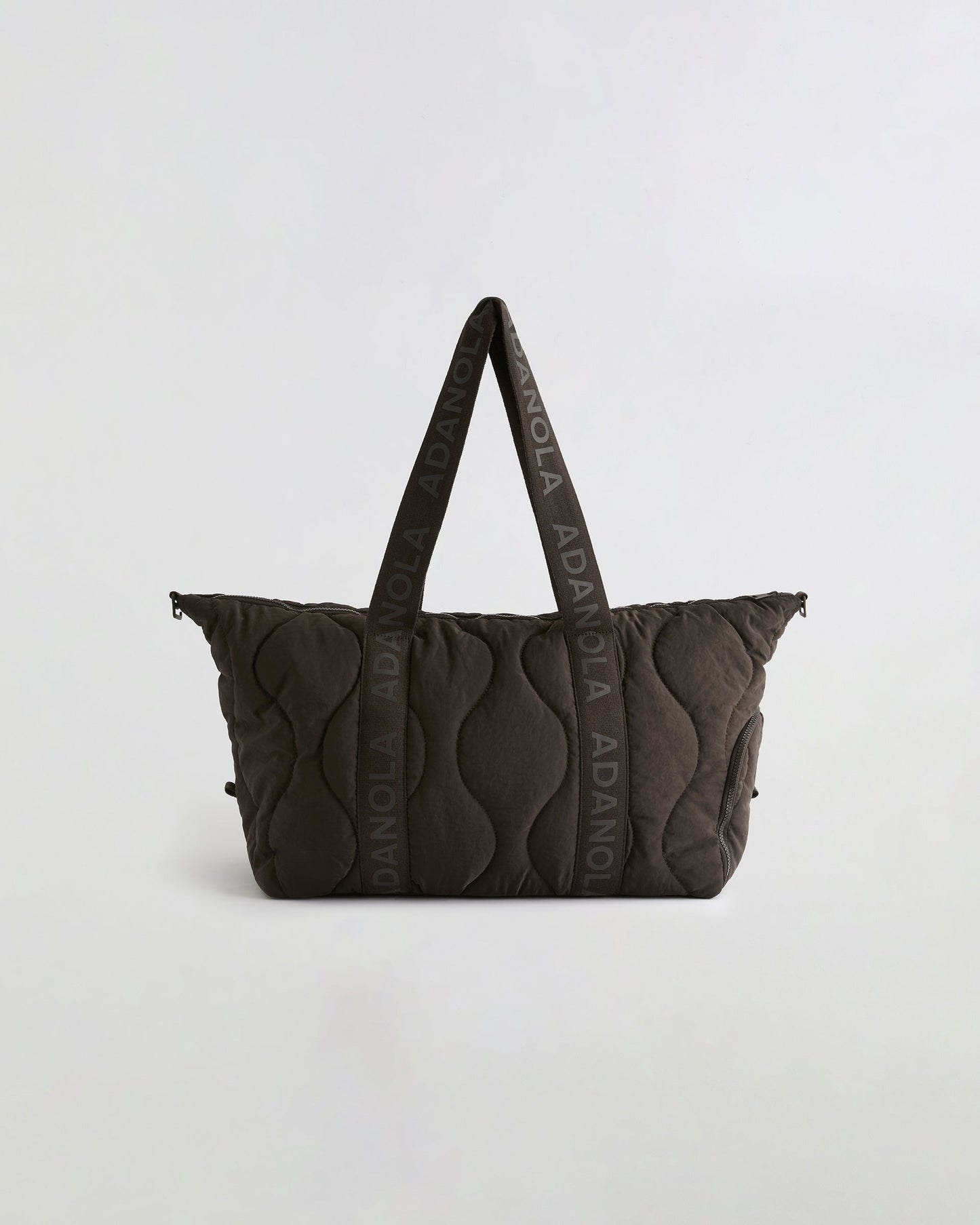 Quilted Nylon Duffle Bag - Coffee Bean